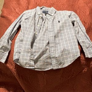 Ralph Lauren Boys long sleeve button down plaid shirt